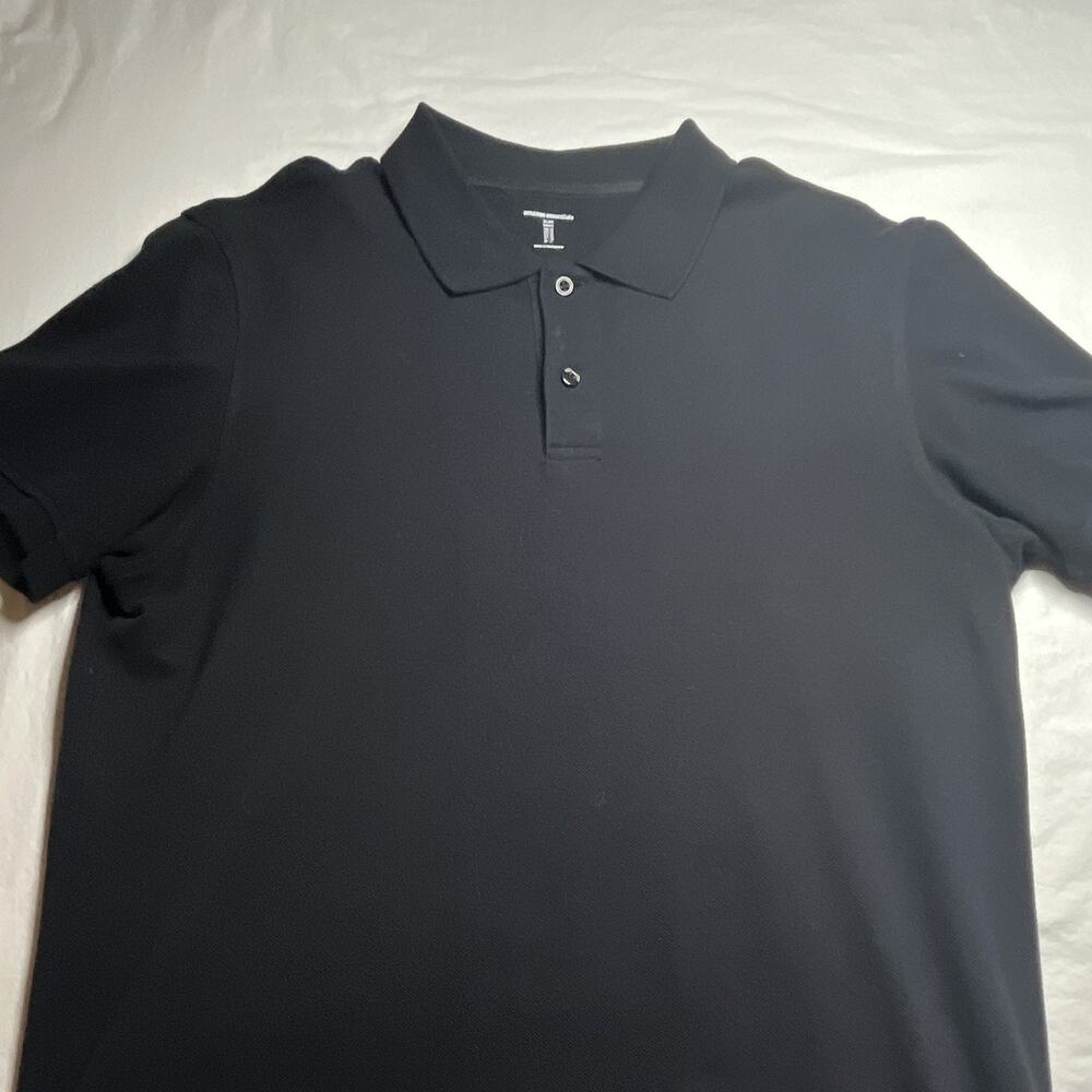 Amazon Essentials Men's 2-Pack Slim Solid Short Sleeve Button Polo M Black/White